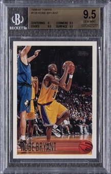 1996-97 Topps #138 Kobe Bryant Rookie Card - BGS GEM MINT 9.5